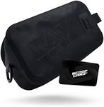 RAW RYOT Dopp Kit - Smell Proof Water-Proof Travel Bag from RAW Rolling Papers with Internal Smell Proof Herb Pouch and Durable Exterior with Removable Carbon Lined Bag with Pockets