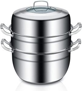 Vividness Pentola a vapore in acciaio inox con fondo spesso (11 pollice)