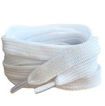 120cm / 47” White Smart Laces® Flat Trainer Shoe laces ideal replacement laces for adults or kids Trainers sneakers athletic shoes boots Shoelaces