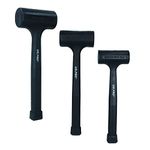 3pc Dead Blow Hammer Set Mallet Shot Loaded Head Impact Recoil 1lb 2lb 3lb