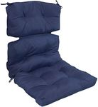 Sunnydaze Tufted High Back Chair Cushion - 23 Inches Wide x 47 Inches Long - 300 D Olefin Fabric with Polyester Fill - Blue