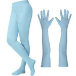 Tisancy Night Before Christmas Costume Accessories for Women Light Blue Footed Tights Arm Compression Sleeves for Women Halloween Cosplay Costume