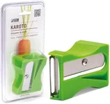 Karoto Carrot Sharpener | Vegetable Peeler | Veggie Peeler & Cucumber Peeler | Fun Kitchen Gadgets | from a Series of Unique Peelers for Kitchen | Fun Kitchen Stuff | by Monkey Business (Green)