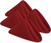 KICHLY Cloth Napkins Dinner Napkins with Hemmed Edges, Washable Napkins Ideal for Parties, Weddings and Dinners (Red, 50 x 50-24 Pack)