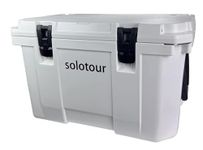 Solotour 55 Quart Cooler Box, Heavy-Duty Insulated Rotomolded Ice Chest, Portable Cooler for BBQ, Picnic, Camping, Fishing, Fish Ruler, and Tie-Down Points