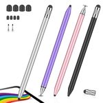 FaAmour Stylus Pen for Touch Screens-3 in 1 iPad Pen with Magnetic Cap,10 Replace Tip-High Sensitivity Tablet Pen for iPad Pro/Mini/Air, Samsung Galaxy All Universal Touch Screen Devices (4 Colors)