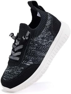 BMCiTYBM Toddler Shoes for Baby Boys Girls Lightweight Breathable Walking Infant Sneakers Non-Slip Casual Outdoor Indoor 2.5-3 Years Black Size 8 Toddler