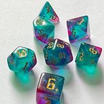 7pcs Dice Glitter Polyhedral Dice Set for Table Game, 7-Die Dice DND Polyhedral Dice Set Role Playing Dice, Gaming Dices