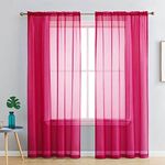 Set of 2 Luxton Fuchsia Pink Sheer 