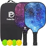 DULCE DOM Pickleball Paddles, USAPA Approved Fiberglass Pickleball Set of 2/4 with Pickleball Paddles, 4 Pickleball Balls and Pickleball Bag, Pickleball Rackets Gifts for Beginners & Pros