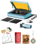 WECREAT Vista 10W Laser Engraver with 9-in 1 Rotary, Compact Diode Desktop Laser Engraving Machine with Smart HD Camera for Beginners DIY Hobbyist Wood Leather Acrylic Vinyl Jewelry Gifts Making