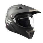 Westt ATV Helmet for Adult - DOT Approved Full Face Motorcycle Helmet - Motorcycle Dirtbike Motocross Helmets with Dual Visor(S/Black Cross X)