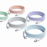 weishan 5-Pack USB C to USB C Charger Cable for Meta Quest 3 3S, PD 60W Multipack Type C to C Fast Charging Cords for Oculus Quest 2, Bulk Cables, 6.6ft Long