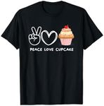 Peace, Love Cupcake Retro Cupcake Lover Sweets Lover T-Shirt