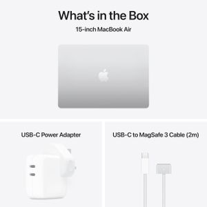 Apple MacBook Air 15-inch M4 Laptop, 24GB RAM, 512GB SSD, Silver