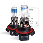 Sinoparcel H13/9008 Halogen High and Low Beam Headlight Bulb,220% More Brightness Replacement for Standard 60W/55W Bulb,Pack of 2