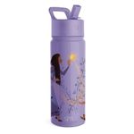 Simple Modern Disney Wish Kids Water Bottle with Straw Lid | Reusable Insulated Stainless Steel Cup for Girls, School | Summit Collection | 18oz Water Bottle