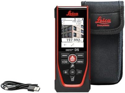 Leica Disto D5, Metro Laser Professionale con Bluetooth, Uso con App, Mirino, Uso Esterno e Interno, e Sensore d'Inclinazione per Tracciamento dell'Altezza, Profilo e Misurazione dell'Angolo