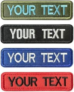 2PCS Custom Name Patch, Personalized Rocker Patch, Embroidered Patches for Rider Motorcycle Biker Tactical Patches Vest Jacket Hook and Loop or Iron on