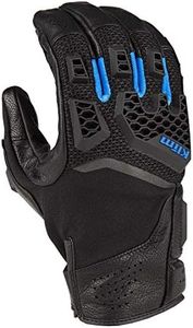 KLIM Baja S4 Motorcycle Gloves Medium Black - Kinetik Blue