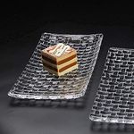 saiYum® Beautiful Crystal Clear Square Shape Glass Tray Plate for Serving Dry Fruits, Fruits, Snacks, Sweets, Chocolates for Home Decoration, Living Room (Transparent)