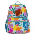 JuJuBe Zealous Diaper Bag Backpack and Fashionable Travel Bag with 9 Pockets, The Little Mermaid: Ocean of Dreams, Large, Backpack