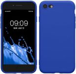 kwmobile Case Compatible with Apple iPhone SE (2022) / iPhone SE (2020) / iPhone 8 / iPhone 7 Case - Protective Slim TPU Phone Cover - Soft Matte Finish - Baltic Blue