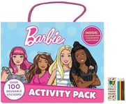 Anila's Barbie Activity Pack with Colouring Books, Sticker Book, Colouring Pencils & 100 Reusable Stickers.(Perfect for Children Aged 3-8).