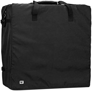 We Sell Mats Foam Interlocking Square Floor Tiles with Borders, (Each 2 x 2 Feet), 1 Carry Bag with Shoulder Strap - Black