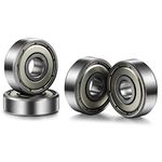 Donepart 6000ZZ Bearings 10mm Bore ID, 26mm OD, 8mm Width Dual Shielded Deep Groove Ball Bearings for Electric Motor, Wheel Hub, Bike, Mower, Tractor, etc. (4 Pack)