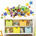 RoomMates RMK4653GM Mickey & Friends Peel and Stick Wall Decals, Green, red, Blue
