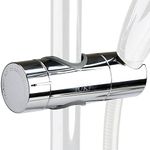 H&S Shower Head Holder Bar Pole Bracket Adjustable Chrome Plated - Fits Dia 18mm 19mm 20mm 21mm 22mm 23mm 24mm 25mm Pole Adjustable Shower Head Holder - Shower Attachment Holder - Showerhead Holder