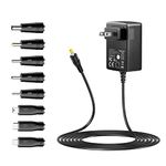 Basicvolt 5V 2A AC Adapter Universal Power Supply 120V to DC 5V 1.8A 1.5A 1.2A 1A 0.8A 0.5A 0.3A Power Cord for USB Hub TV Box Tablet Speaker GPS Webcam Router and More 5V Electronics