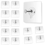 25Pcs Adhesive Picture Hooks, Self Adhesive Wall Nail, No Drilling Frame Hanging Hook, Transparent Waterproof Picture Hanging No Nail for Wall Art Mirror Living Room Bathroom Kitchen Home