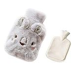 Hot Water Bottle Hot Water Bag 1L Classic Rubber Bottle with Cute Cover for Pain Relief (Koala)