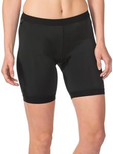 Terry Cycling Universal Bike Liner Shorts for Womens Padded Cycling Shorts with Bike Chamois Underwear Reg & Plus Sizes - Black, Small