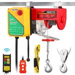 NEWTRY 1320lb Electric Hoist Lift, Wireless & Cable Remote Control Overhead Electric Winch Pulley System, Single & Double Slings for Garage, Ceiling, Factories, Warehouse