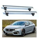 Cross Bars Aluminum Compatible with Honda Civic 2015-2020 for Car Roof Rack with Lock Luggage Carrier, Silver