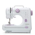 Mini Sewing Machine for Beginner by Campumer - Small Electric Sewing Machines with 2 Speed 12 Built-in Stitch Patterns CP-054-UK-A10