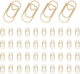 LAHONI 150 Pieces Cute Paper Clips, Mini Smooth Steel Wire Heart Shaped Paperclips Bookmark Clips for Office Supplier School Student (0.79 inch/20mm) Gold