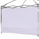 NINAT Canopy Sunwall Sidewall Gazebos Tent Waterproof for 10x10ft Pop up Canopy Straight Leg Gazebos Outdoor Instant Canopies 1 Pcs White Canopy Sidewall Only