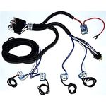 OCTANE LIGHTING 4-Headlight Relay Wiring Harness H4 Headlamp Light Bulb Ceramic Socket Plugs Set