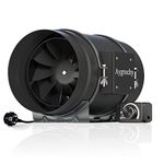 Aygrochy Quiet 8” Inline Duct Fan with 0-100% Variable Speed Controller - Ventilation Exhaust Fan Using for Heating Cooling Booster, Grow Tents, Hydroponics,Home use Ventilation and Exhaust Blower.