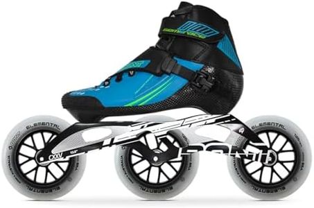 Bont 125mm Semi Race Inline Skates - Inline Speed Skating Racing - Roller Blades - 3 Wheel Skates - Easy to do a powerslide (Blue-Black/8.5)