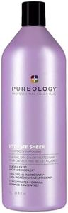 Pureology Hydrate Sheer Shampoo | For Fine, Dry, Colour-Treated Hair Vegan 1 Litre