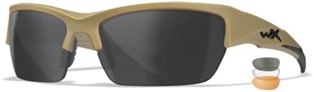 Wiley X │ Unisex │ Outdoor, Tactical Sunglasses │ Wrap Around Frame│ WX Valor 2.5│ Protective Eyewear│ Interchangeable Lenses