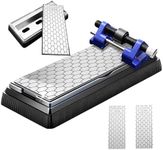 Diamond Sharpening Stones Set with 400/1000 Grit, Chisel Sharpening Kit with Chisel Honing Guide, with Box Base, Quality Diamond Sharpening Stone Set, Fine/Coarse Plate, for Kitchen and Outdoor Use