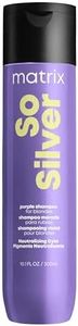 Matrix, Shampoing Neutralisant pour Cheveux Gris, Blancs & Blonds, Colorés ou Naturels, Anti-Reflets Jaunes, So Silver, 300ml