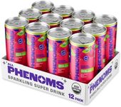 All Phenoms Daily Balance Sparkling Organic Prebiotic & Probiotic Drink - Adaptogen Mushroom Blend (500mg of Lions Mane & Reishi), Vitamin C, Zinc Gluconate - Cherry Limeade, 12 Pack
