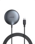 Anker MagGo Wireless Charger (Pad), Qi2 Certified 15W Ultra-Fast Charging with MagSafe Compatibility for iPhone 15/15 Plus/15 Pro/15 Pro Max/14/13/12 Series -Black